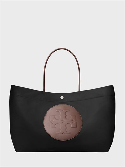 Shopping bag grande Ella Twist in nylon riciclato reversibile TORY BURCH | 181463001
